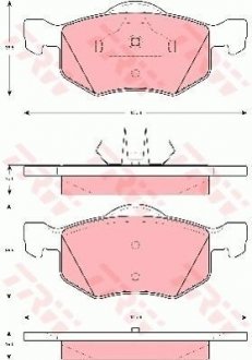 Тормозные колодки, дисковые. TRW GDB1497