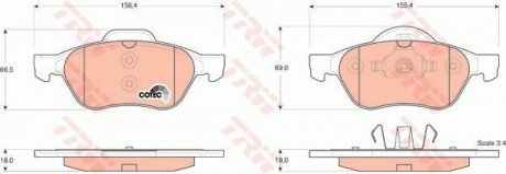 Гальмівні колодки, дискові TRW GDB1540