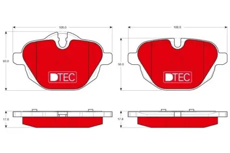 Колодки тормозные (задние) BMW 5 (F10-11/G30-31)/X3 (F25/G01) /X5 (G05) 10- TRW GDB1840DTE