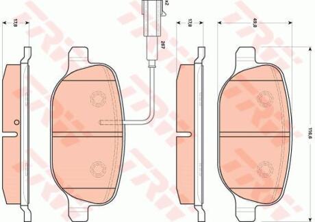 Гальмівні колодки, дискові TRW GDB1851