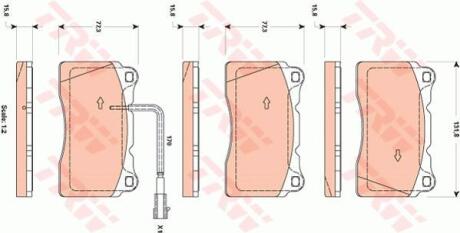 Комплект гальмівних колодок TRW GDB1871