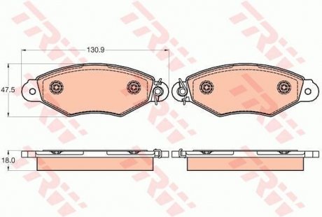 Гальмівні колодки, дискові TRW GDB2024 (фото 1)