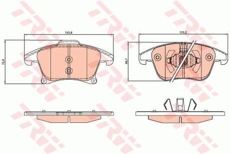 Гальмівні колодки, дискові TRW GDB2075
