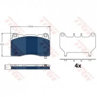Колодки Гальмівні (передні) Cadillac Ats/Cts/Honda Civic X/Mitsubishi Lancer/Tesla Model 3/S/X 03- TRW GDB2198BTE