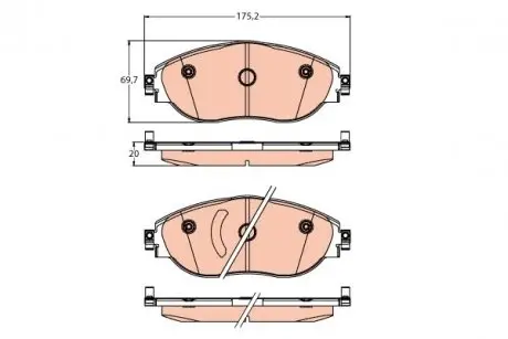 Колодки Тормозные (передние) Audi Q3/VW Golf VIII/ Passat B8/Tiguan 17- TRW GDB2219
