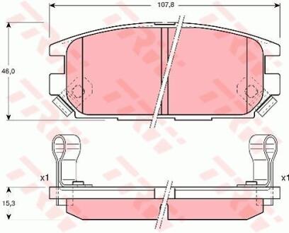 Комплект гальмівних колодок TRW GDB3199