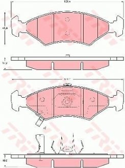 Гальмівні колодки, дискові TRW GDB3224 (фото 1)