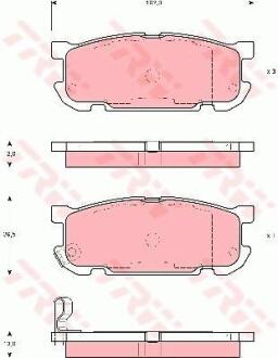 Комплект гальмівних колодок TRW GDB3303
