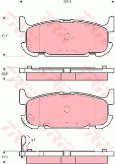 Комплект гальмівних колодок TRW GDB3318