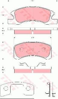 Комплект гальмівних колодок TRW GDB3358