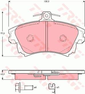 Комплект гальмівних колодок TRW GDB3389