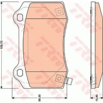 Тормозные колодки дисковые JEEP Grand Cherokee "R" 10>> TRW GDB4171