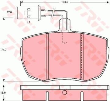 Комплект гальмівних колодок TRW GDB789