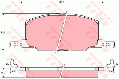 Колодки Тормозные (передние) Toyota Camry 82-91/Carina 82-01/Celica 85-93/Corolla 83-00 TRW GDB798