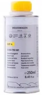Жидкость тормозная DOT-4 0.25л VAG B000750M1