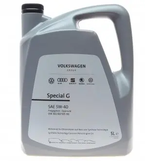 Масло моторное (маловязкое) Special G 5W-40, 5л. 502.00/505.00 VAG GS55502M4