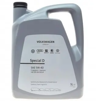 Олива 5W40 Special D (5L) (VW505 00/505 01) VAG GS55505M4