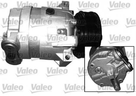 Компресор кондиціонера Opel Vectra 1.6-2.2 95-09/Fiat Croma 1.9D 05- Valeo 699102 (фото 1)