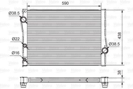 Радиатор охлаждения BMW X5 (E70)/X6 (E71/E72) 3.0d/3.5i/4.0d 07- Valeo 701549 (фото 1)