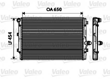 Радиатор охлаждения VW Caddy III 1.6/2.0TDI 10- (AT/+/- AC) Valeo 734333