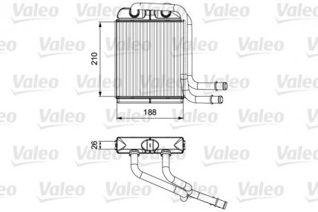 Радіатор пічки Valeo 811524