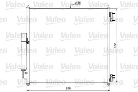 Радіатор кондиціонера LAND ROVER DISCOVERY V (L462/L405/SPORT II (L494) 3.0D/4.4D/5.0i 12- Valeo 814053