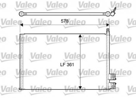 Конденсатор кондиціонера FORD FIESTA (вир-во) Valeo 814083