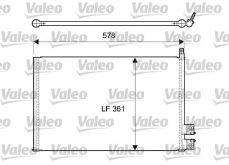Конденсатор кондиціонера FORD FIESTA Valeo 814083