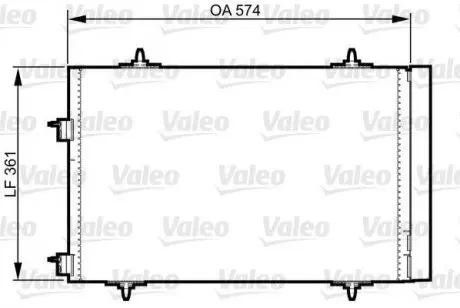 Радіатор кондиціонера Citroen C5/Peugeot 508 1.6/1.6D 09- Valeo 814365