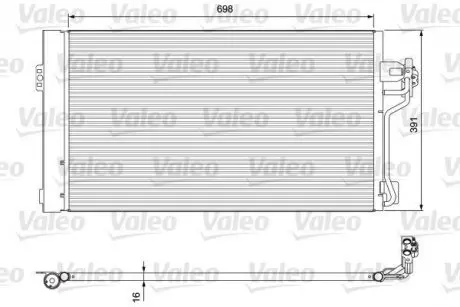Радіатор кондиціонера MB Vito (W639) 2.2CDI 03-08 Valeo 814391