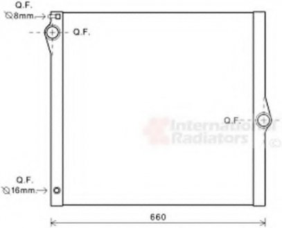 Радиатор охлождения BMW X5 E70 (07-) X5 30si Van Wezel 06002436