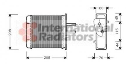 Радіатор пічки Fiat Punto 93-00 Van Wezel 17006150