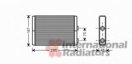 Радіатор пічки Citroen Jumpy/Fiat Scudo 1.6-2.0 JTD 06- Van Wezel 17006325 (фото 1)