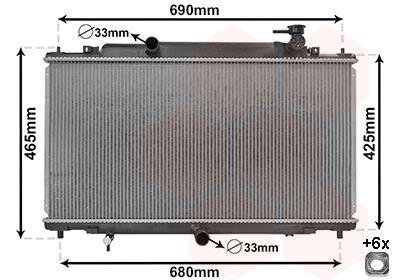 Радіатор охолодження Mazda 6 13+ 2.0/2.5 Van Wezel 27002280