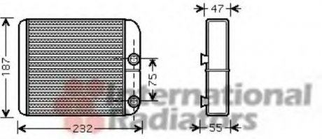 Радіатор обігрівача MITSUBISHI L200/GALANT5 ALL 96-03 (вир-во) Van Wezel 32006186