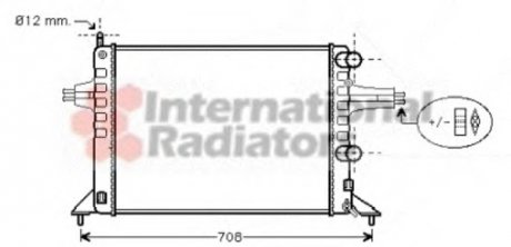 Радиатор охлаждения двигателя ASTRA G MT -AC 98-04 Van Wezel 37002257