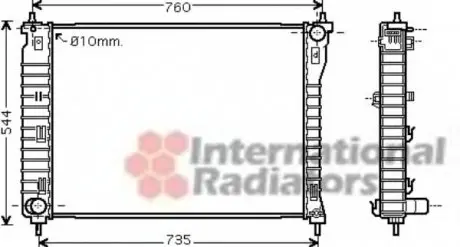 Радіатор охолодження двигуна ANTARA/CAPTIVA 24/32 MT Van Wezel 37002435