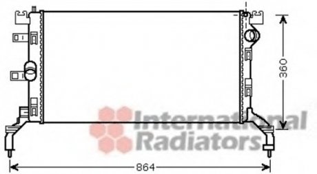 Радіатор охолодження RENAULT LAGUNA 10/07>15 Van Wezel 43002415 (фото 1)