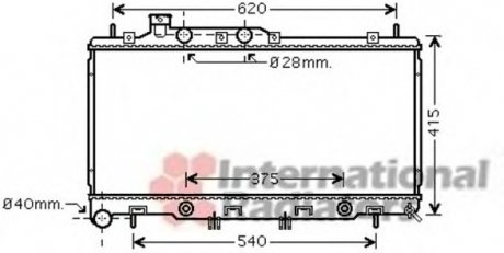 Радіатор LEGACY4/OUTBACK 30i 03-09 Van Wezel 51002069