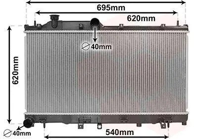 Радіатор охолодження SUBARU FORESTER 3/13 > 18 Van Wezel 51002113
