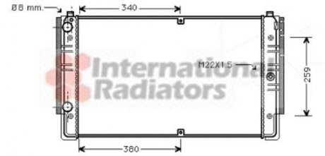 Радіатор охолодження VOLKSWAGEN TRANSPORTER T4 (70X, 7D) (90-) Van Wezel 58002149