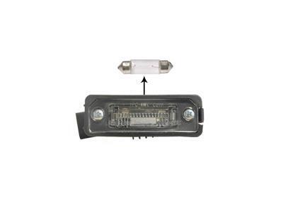 Ліхтар підсвітки номерного знаку LEFT/RIGHT VOLKSWAGEN PASSAT 02/05 > 11/10 Van Wezel 5839920