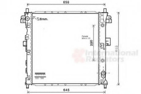 Радіатор охолодження SSANG YONG ACTYON/KYRON (05-) (вир-во) Van Wezel 81002105