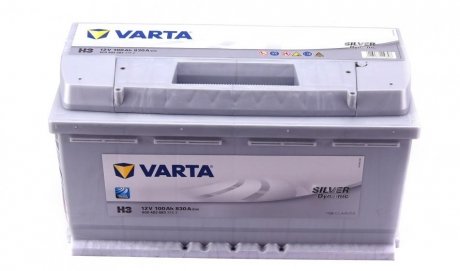 Акумуляторна батарея 100Ah/830A (353x175x190/+R/B13) Silver Dynamic H3 VARTA 600402083 3162