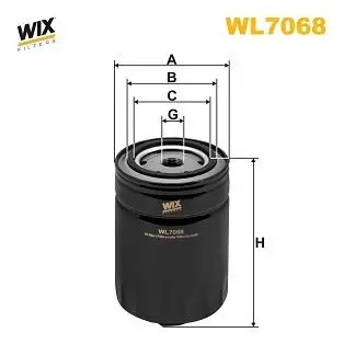 Фильтр масляный Audi 100/VW Caddy II/LT 28-35 1.3-2.5TDI 76- WIX FILTERS WL7068