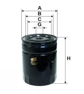 Масляный фильтр двигателя OPEL ASCONA OP531/ (WIX-Filtron UA) WIX FILTERS WL7075