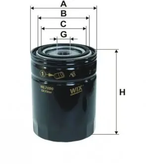 Фильтр масляный Toyota Land Cruiser (J4/J5/J6/J7/J8) 2.4-3.4 D/2.4-4.5 69-97 WIX FILTERS WL7096