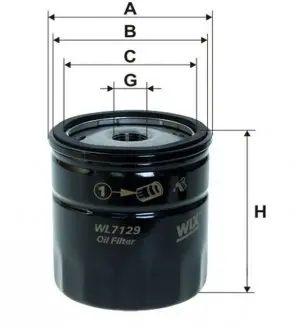 Фільтр масляний Opel 85- (benzin) WIX FILTERS WL7129