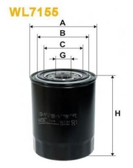 Фільтр оливи WIX FILTERS WL7155 (фото 1)