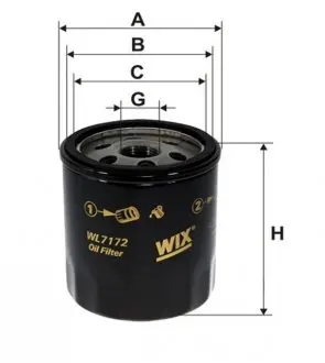 Масляный фильтр Toyota LAND_CRUISER PRADO (TRJ15_, KDJ15_, GRJ15_, GDJ15_) (15-) WIX WIX FILTERS WL7172